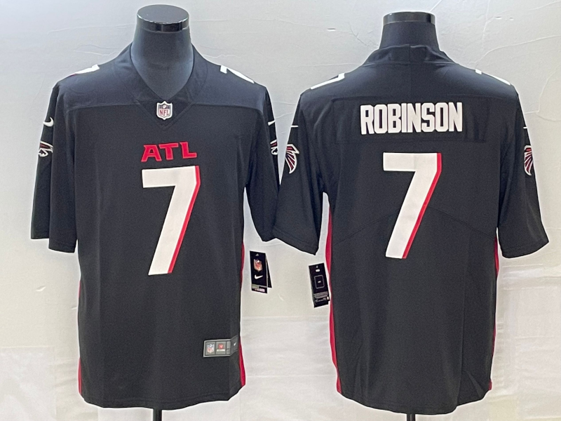 Men's Atlanta Falcons Bijan Robinson #7 Black Jersey